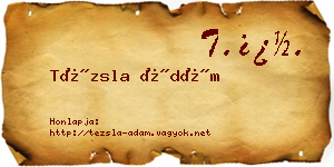 Tézsla Ádám névjegykártya